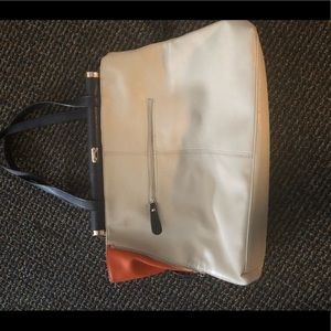 Adjustable large, real leather pocket book